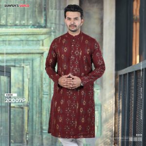 Mens Premium Printed Panjabi-20007P
