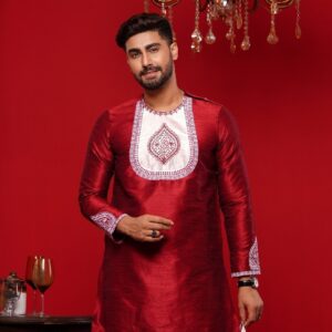 (Only Panjabi) Premium Sofura Silk Embroidery Panjabi-20070P