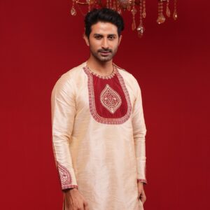 (Only Panjabi) Premium Sofura Silk Embroidery Panjabi-20071P