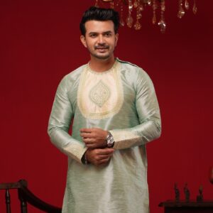 (Only Panjabi) Premium Sofura Silk Embroidery Panjabi-20072P