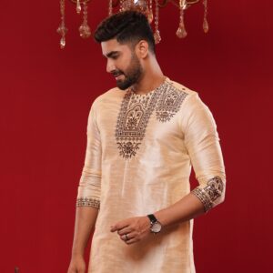 (Only Panjabi) Premium Sofura Silk Embroidery Panjabi-20073P