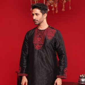 (Only Panjabi) Premium Sofura Silk Embroidery Panjabi-20075P