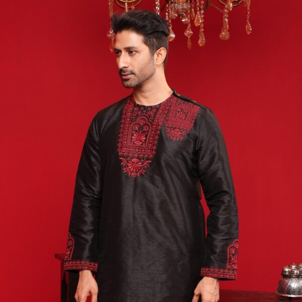(Only Panjabi) Premium Sofura Silk Embroidery Panjabi-20075P
