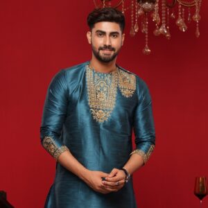(Only Panjabi) Premium Sofura Silk Embroidery Panjabi-20076P