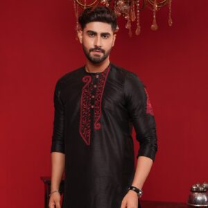 (Only Panjabi) Premium Sofura Silk Embroidery Panjabi-20078P