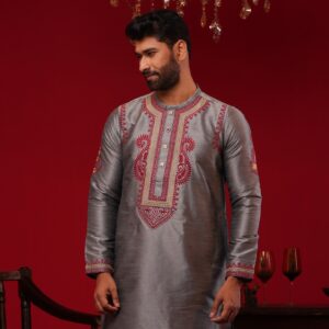 (Only Panjabi) Premium Sofura Silk Embroidery Panjabi-20080P