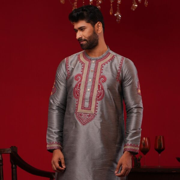 (Only Panjabi) Premium Sofura Silk Embroidery Panjabi-20080P