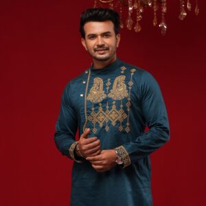 (Only Panjabi) Premium Sofura Silk Embroidery Panjabi-20089P