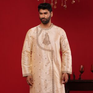 (Only Panjabi) Premium Sofura Silk Embroidery Panjabi-20093P
