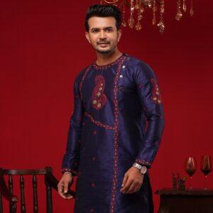(Only Panjabi) Premium Sofura Silk Embroidery Panjabi-20094P