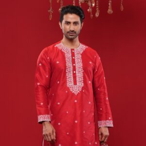 (Only Panjabi) Premium Sofura Silk Embroidery Panjabi-20096P