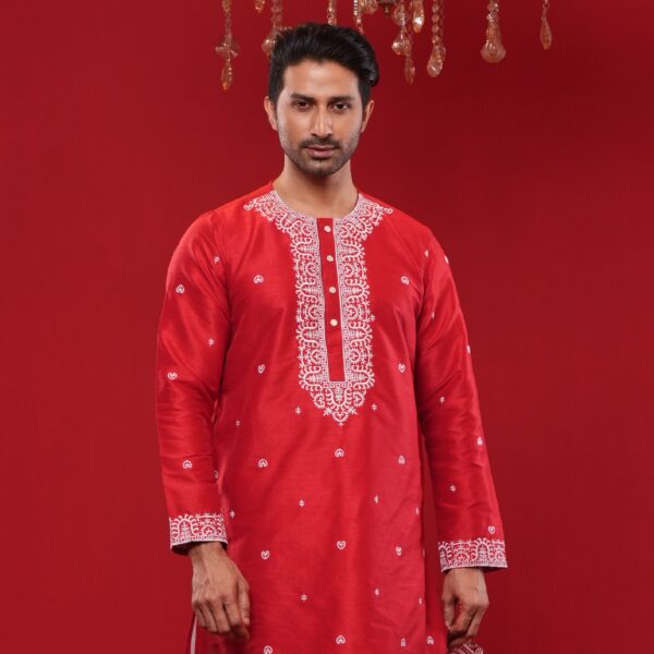 (Only Panjabi) Premium Sofura Silk Embroidery Panjabi-20096P