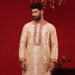 (Only Panjabi) Premium Sofura Silk Embroidery Panjabi-20099P