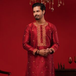 (Only Panjabi) Premium Sofura Silk Embroidery Panjabi-20100P
