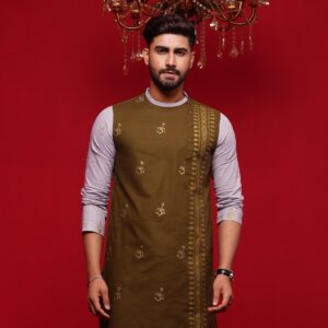 (Only Panjabi) Mens Premium Cotton Printed Panjabi-20132P