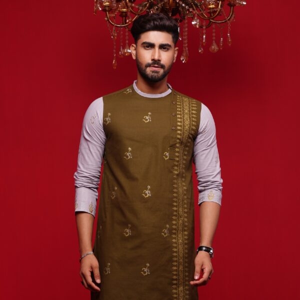 (Only Panjabi) Mens Premium Cotton Printed Panjabi-20132P