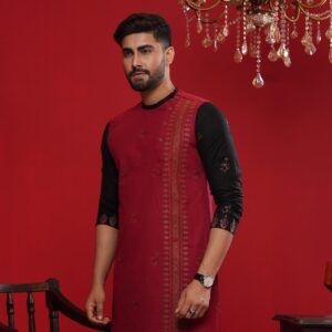 (Only Panjabi) Mens Premium Cotton Printed Panjabi-20133P