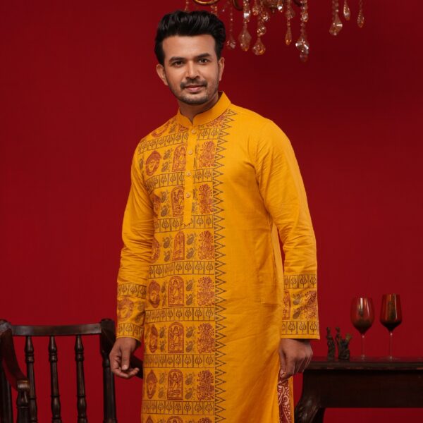 (Only Panjabi) Mens Premium Cotton Printed Panjabi-20150P