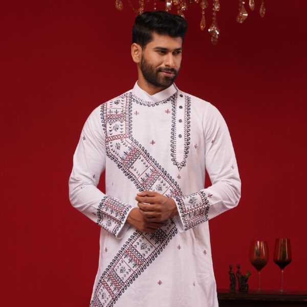 (Only Panjabi) Mens Premium Cotton Printed Panjabi-20153P