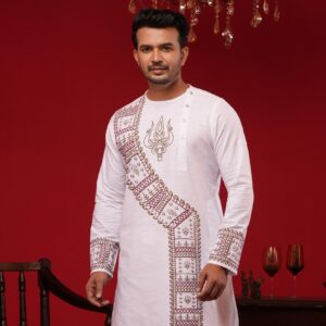 (Only Panjabi) Mens Premium Cotton Printed Panjabi-20155P