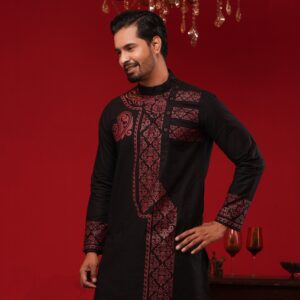 (Only Panjabi) Mens Premium Cotton Printed Panjabi-20156P