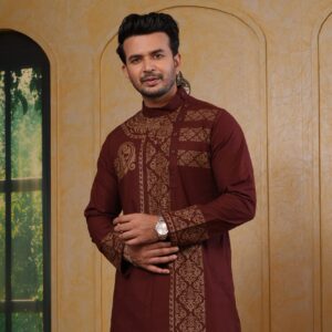 (Only Panjabi) Mens Premium Cotton Printed Panjabi-20157P