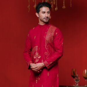 (Only Panjabi) Mens Premium Cotton Printed Panjabi-20159P