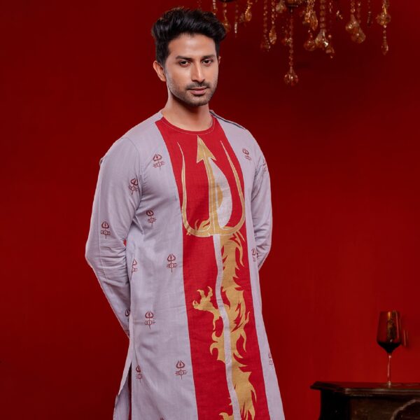 (Only Panjabi) Mens Premium Cotton Printed Panjabi-20162P
