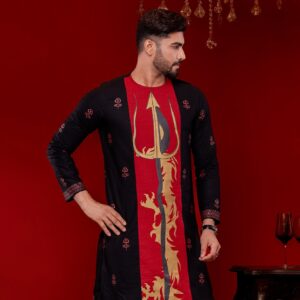(Only Panjabi) Mens Premium Cotton Printed Panjabi-20163P