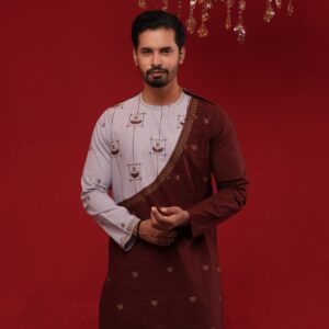 (Only Panjabi) Mens Premium Cotton Printed Panjabi-20170P