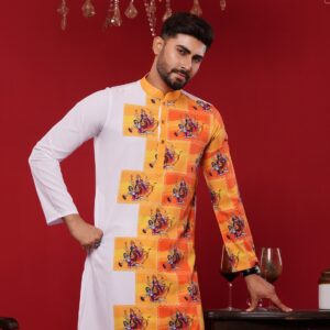 (Only Panjabi) Premium Sublimation Printed Panjabi-20176P