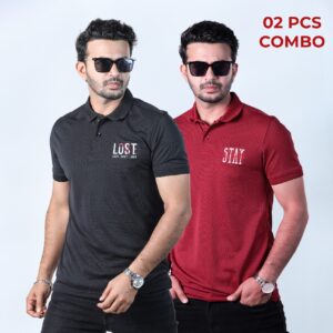 02 Pcs Premium Polo Shirt (Combo Pack)-26189P