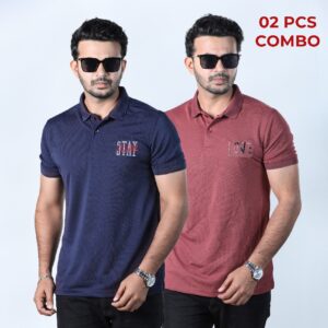 02 Pcs Premium Polo Shirt (Combo Pack)-26191P