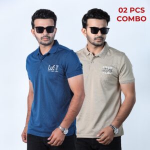 02 Pcs Premium Polo Shirt (Combo Pack)-26192P