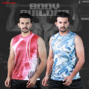 02 Pcs Premium Sublimation Printed Tank Top For Men-26202T