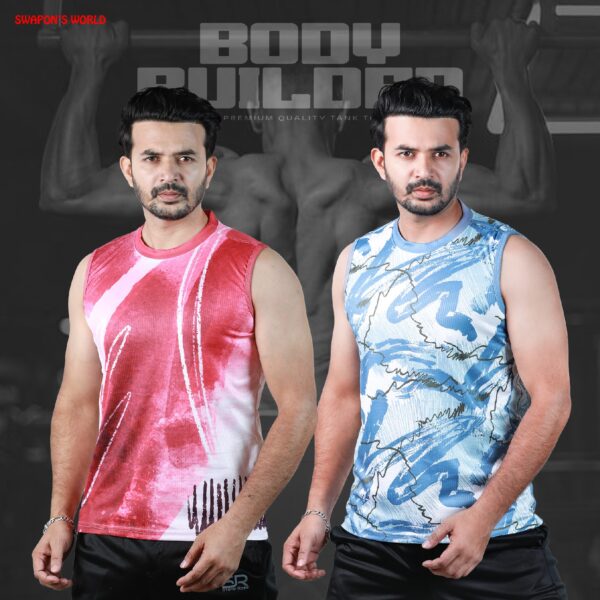 02 Pcs Premium Sublimation Printed Tank Top For Men-26202T