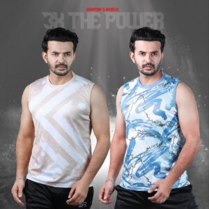02 Pcs Premium Sublimation Printed Tank Top For Men-26216T