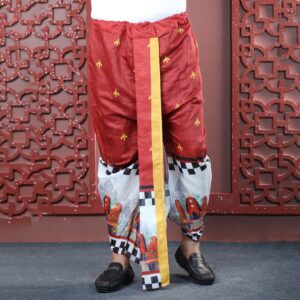 Mens Premium Sublimation Printed Half Silk Dhoti-2755D