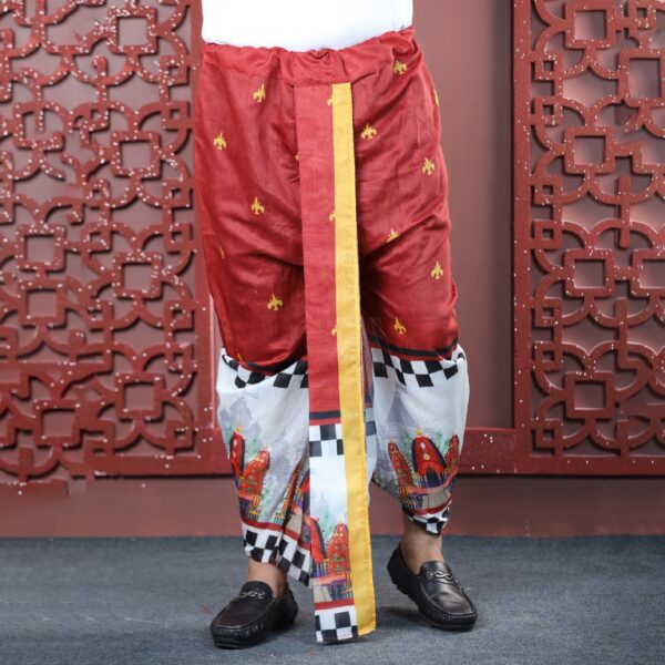 Mens Premium Sublimation Printed Half Silk Dhoti-2755D