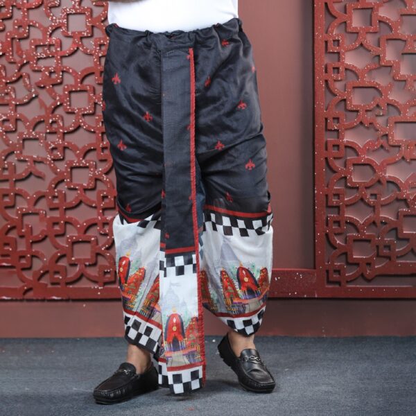 Mens Premium Sublimation Printed Half Silk Dhoti-2756D