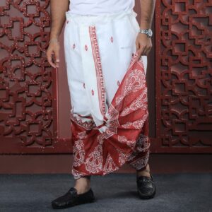 Mens Premium Sublimation Printed Half Silk Dhoti-2758D