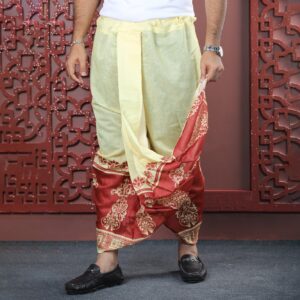 Mens Premium Sublimation Printed Half Silk Dhoti-2762D