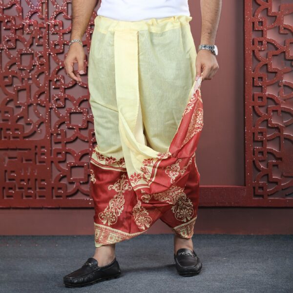 Mens Premium Sublimation Printed Half Silk Dhoti-2762D