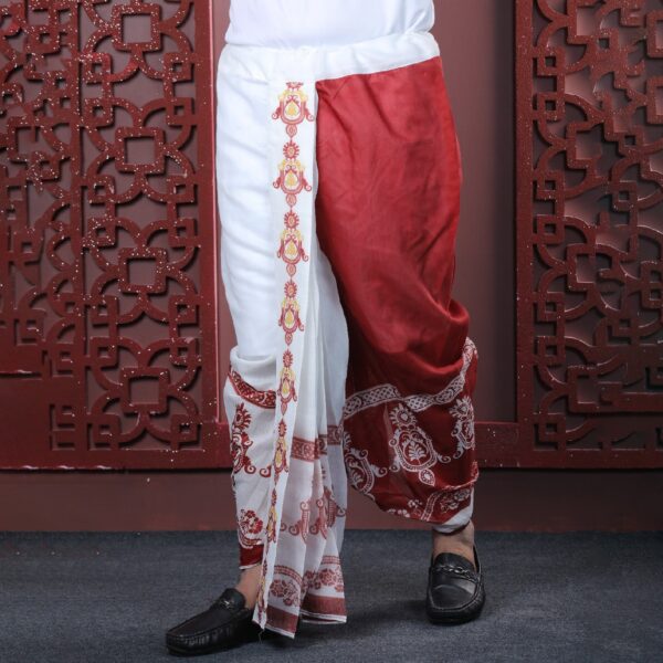 Mens Premium Sublimation Printed Half Silk Dhoti-2763D