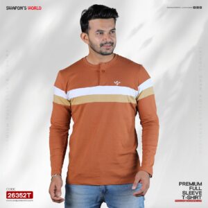 Mens Premium Cotton Full Sleeve T-Shirt-26352T