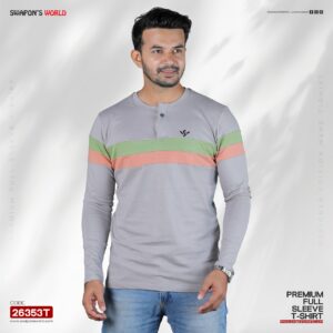 Mens Premium Cotton Full Sleeve T-Shirt-26353T